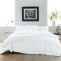 Chenille Textured Stripe Cotton Bedding by DKNY in White