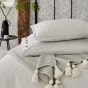 Pure Linen Cotton Cushion by Morris & Co in Silver Grey