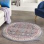 Vintage Kashan Traditional Circle Rugs VKA05 by Nourison in Grey Multi