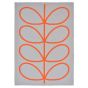 Giant Linear Stem indoor outdoor Rugs 460703 in Persimmon Orange by Orla Kiely