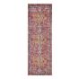 Granada Traditional Persian Floral Runner Rugs in Ruby Red