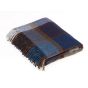 Runswick Tartan Check Merino Lambs Wool Throw by LuxeTapi in Blue