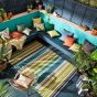 Scion Rivi Kiwi Stripe Outdoor Rugs 426908 Green