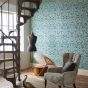 Valentina Wallpaper W0088 08 by Clarke and Clarke in Teal