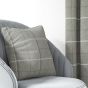 Harper Check Cushion by Helena Springfield in Silver Grey