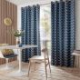 Linear Stem Eyelet Curtains By Orla Kiely in Whale Blue