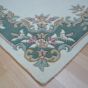 Royal Aubusson Runner rugs in Green Cream