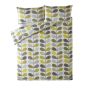 Scribble Stem Bedding and Pillowcase By Orla Kiely in Duck Egg Blue Seagrass Green