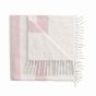 Long Island Vermont Woven Throw by Helena Springfield in White & Pink