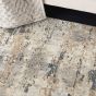 Quarry QUA01 Abstract Distressed Rugs in Beige Grey by Nourison