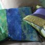 Kasavu Striped Cushion By Designers Guild in Emerald Green