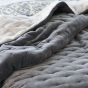 Designers Guild Sevanti Rectangular Quilted Cushion in Graphite