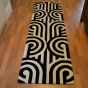 Turnabouts Retro Runner Rugs in 39205 Black White by Florence Broadhurst