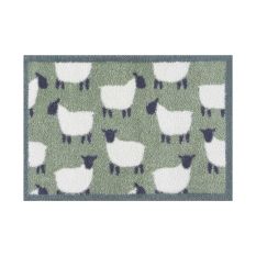 Flock Sheep Doormats in Green by Turtlemat