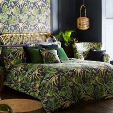 Monkey Business Botanical Cushion By Clarke And Clarke in Green