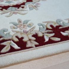 Royal Aubusson Runner rugs in Red Cream