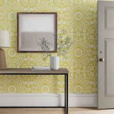 St James Ceiling Wallpaper 217078 by Morris & Co in Sunflower Yellow