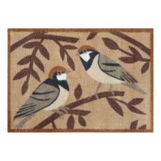 Tree Sparrow Washable Doormats in Natural Beige