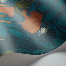 Nautilus Wallpaper 4019 by Cole & Son in Orange Teal