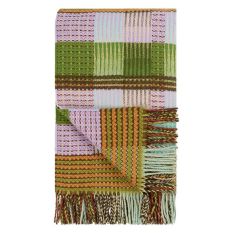 Tasara Heather Woven Throw in Green by Designers Guild