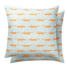 Mr Fox Indoor Outdoor Cushion By Scion in Sky Tangerine