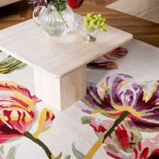 Gosford Floral 081300 Rug by Laura Ashley in Cranberry Red