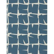 Moqui Geometric Wallpaper 111806 by Scion in Denim Blue