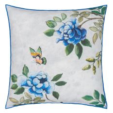 Porcelaine de Chine Floral Cushion By Designers Guild in Cobalt Blue
