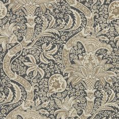 Indian Wallpaper 216445 by Morris & Co in Charcoal Nickel Yellow
