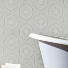 Milcombe Wallpaper 216882 by Sanderson in Putty Grey