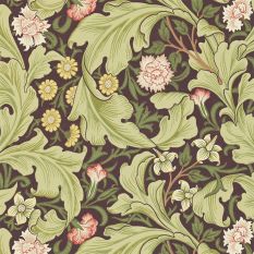 Leicester Wallpaper 212542 by Morris & Co in Chocolate Olive