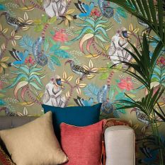 Savuti Wallpaper 1005 by Cole & Son in Old Olive Green