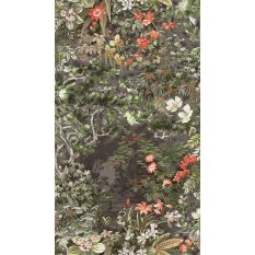 Woodland Wallpaper 4011 by Cole & Son in Coral Olive Charcoal