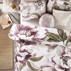 Peony Bloom Floral Bedding and Pillowcase By Peri Home in Purple