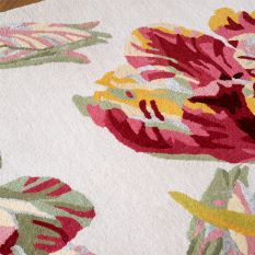 Gosford Floral 081300 Rug by Laura Ashley in Cranberry Red
