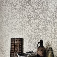 Pure Willow Bough Wallpaper 216023 by Morris & Co in Ecru Silver