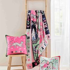 Hopeful Velvet Cushion by Cath Kidston in Pink