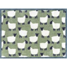 Flock Sheep Doormats in Green by Turtlemat