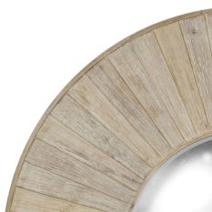 Barrique Round Mirror by William Yeoward in Washed Acacia
