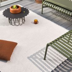 Lace Indoor Outdoor Rugs 497009 by Brink & Campman in White Sand