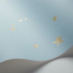 Stars Wallpaper 3016 by Cole & Son in Metallic Ice Blue