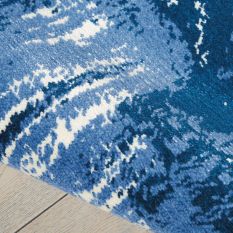 Nourison Twilight Rugs TWI24 by Nourison in Blue and Ivory