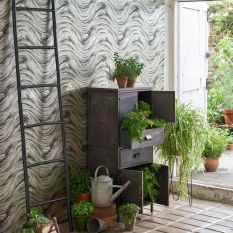 Agata Wallpaper W0089 01 by Clarke and Clarke in Charcoal Gold