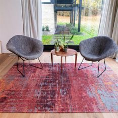 Louis De Poortere designer Streaks rugs in 9125 Nassau Red