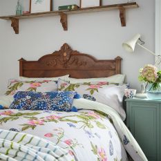 Springtime Floral Cotton Bedding by Joules in Grey
