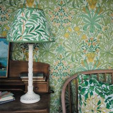 Woodland Weeds Wallpaper 217100 by Morris & Co in Sap Green