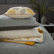 Woven Check Bedding by Helena Springfield in Charcoal Grey