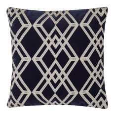 Maddison Geometric Cushion by Laura Ashley in Midnight Blue