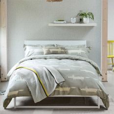 Mr Fox Bedding and Pillowcase By Scion in Silver