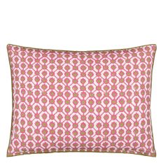 Tulip Garden Outdoor Cushion By Designers Guild in Azalea Pink